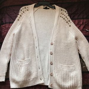 Knit open front cardigan